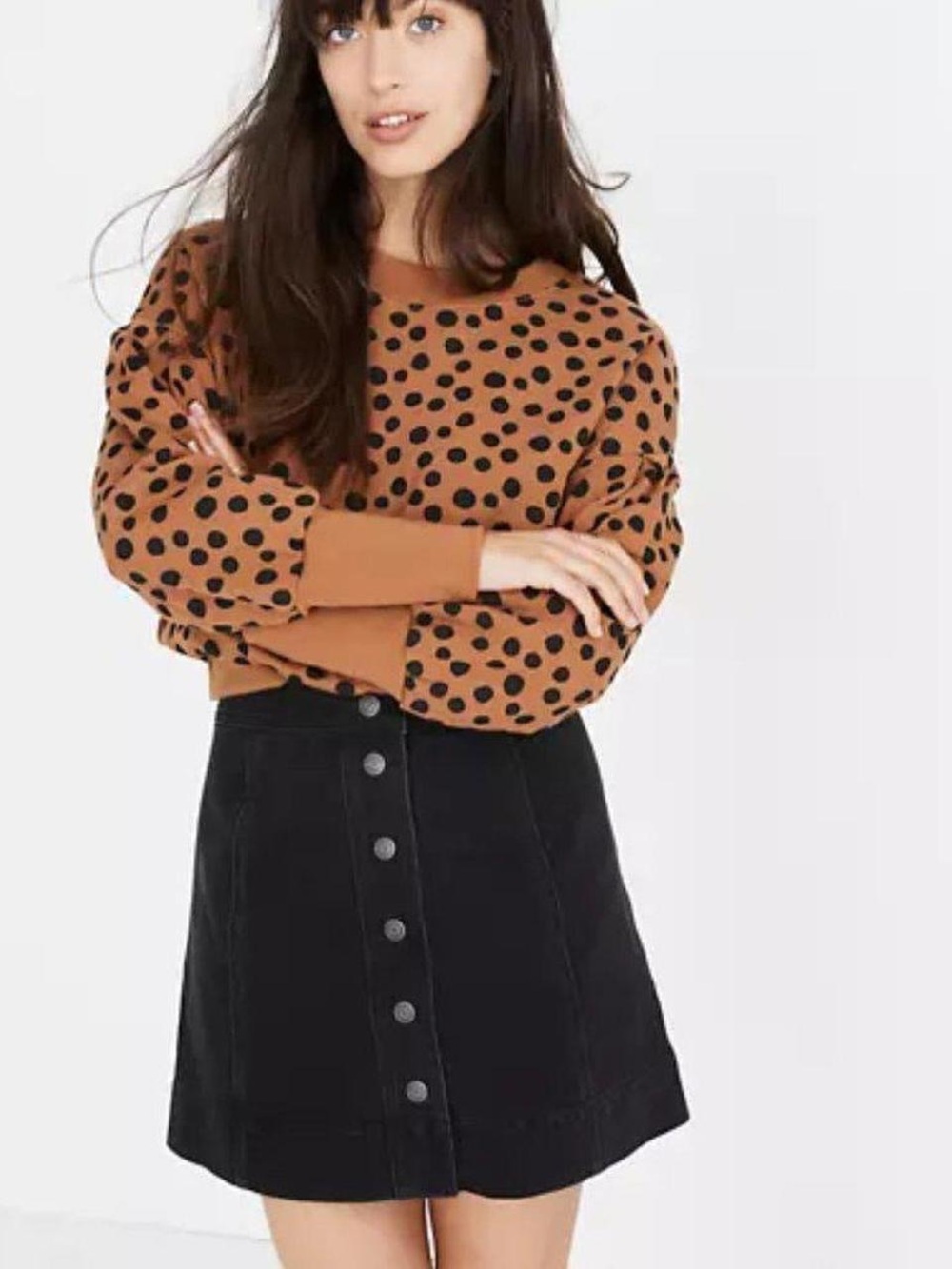 Madewell Metropolis Snap Jean Skirt